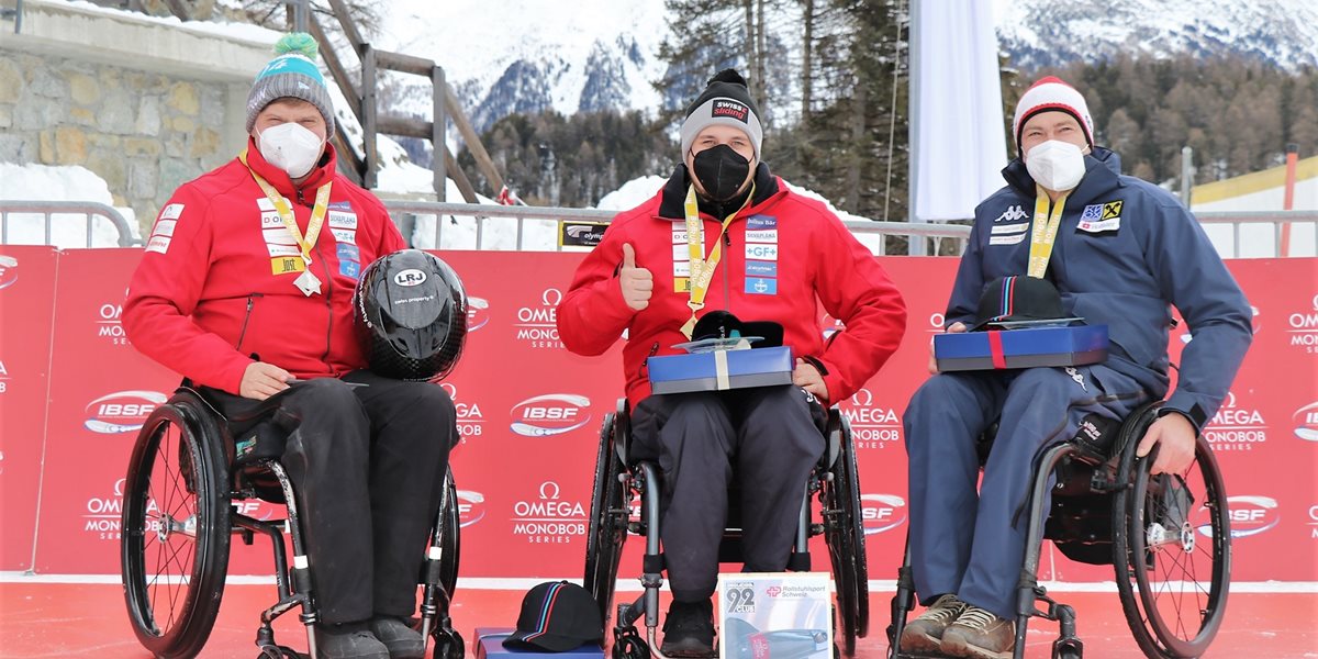 Schweizer Doppelsieg am Para Sport Weltcup in St. Moritz
