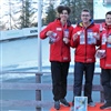 Schweizer Meisterschaft Skeleton vlnr. Vinzenz Buff, Jean-Jacques Buff, Samuel Keiser