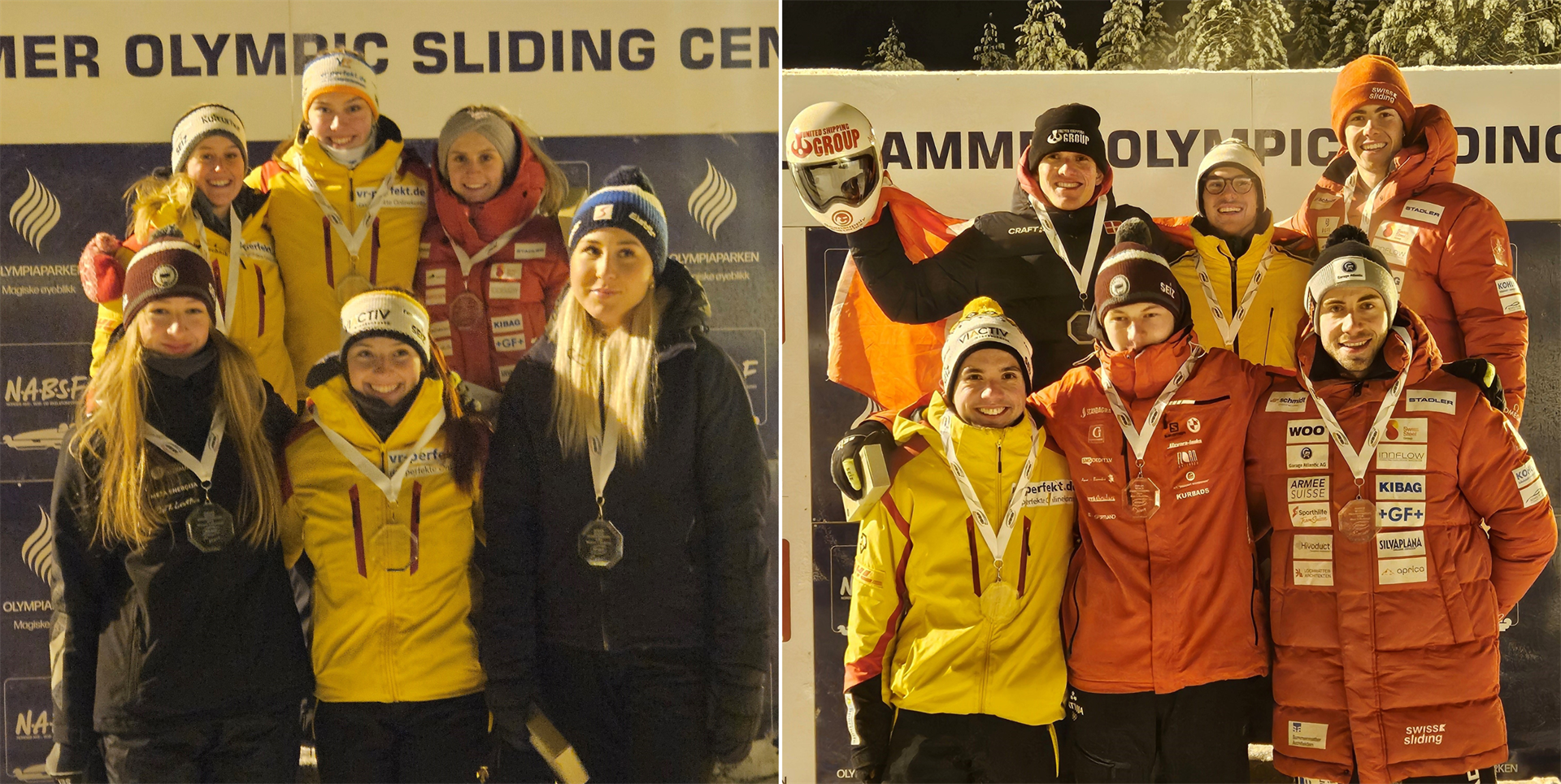 Medaillen für das Schweizer Skeleton Team an der JWM!