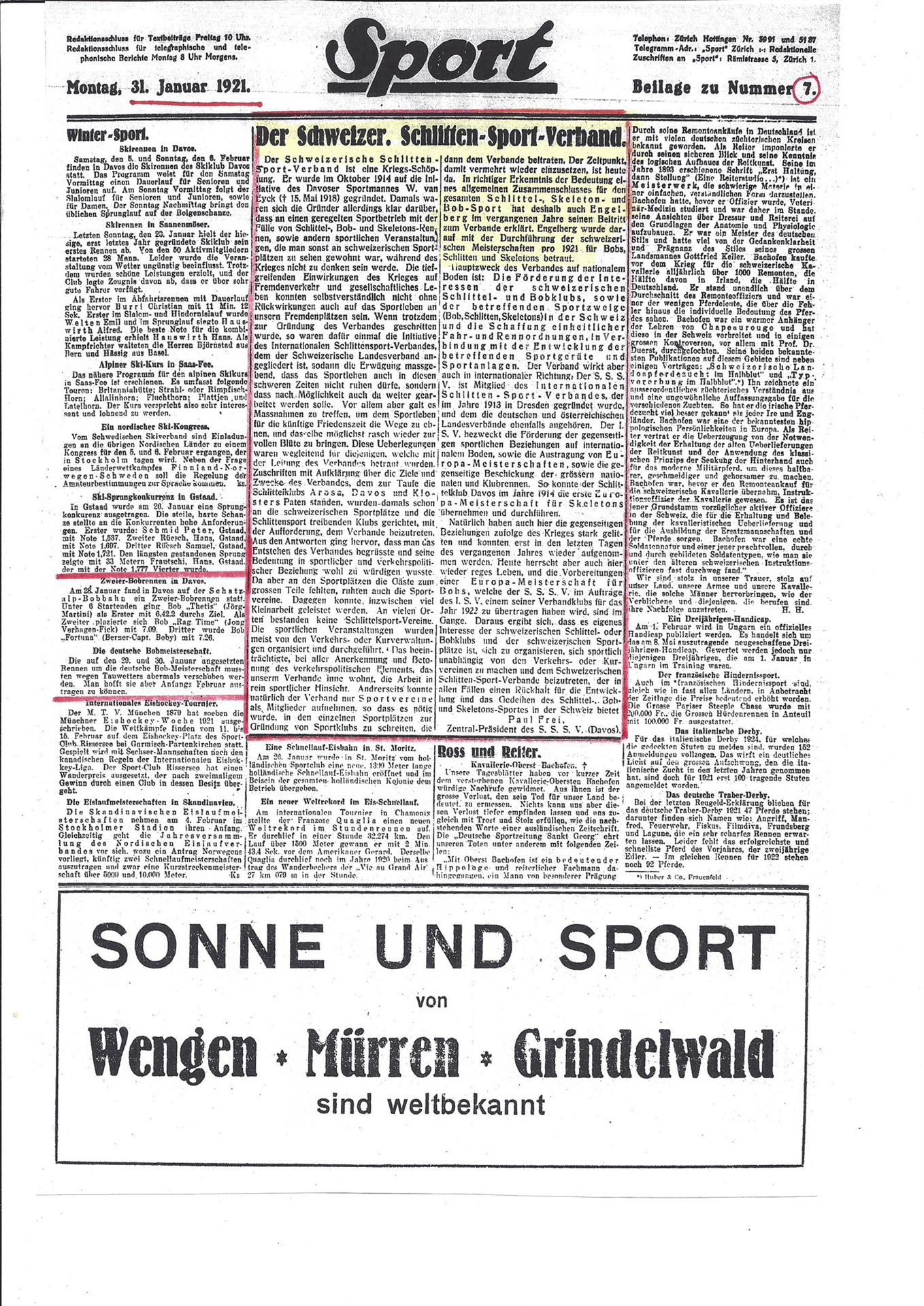 Oktober 1914 – 2024: Entstehung des Schweizer Bobverbandes